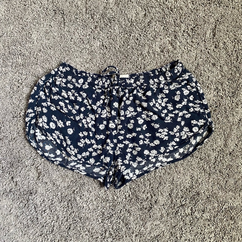 Abercrombie Blue and White Floral Shorts